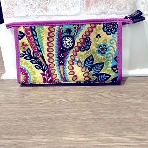 Spartina Daufuskie Island paisley floral toiletries bag/clutch.